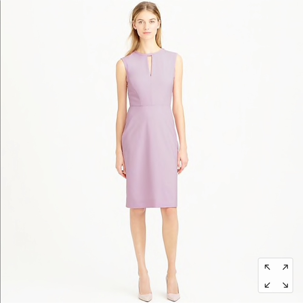 J. Crew Keyhole Dress in Italian Stretch Wool